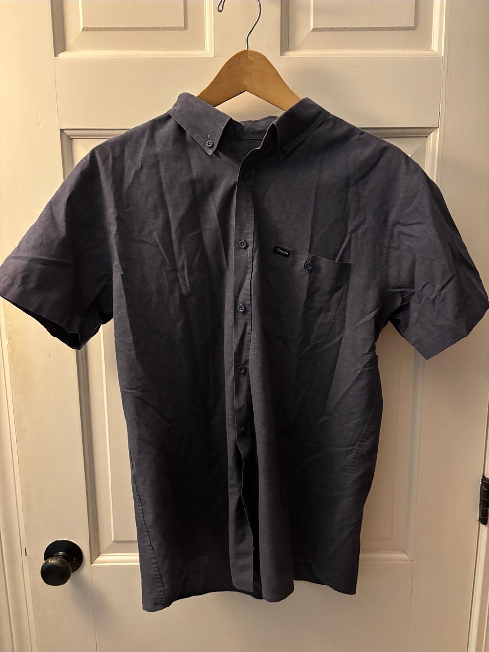 Brixton Short-Sleeve Button-Down Shirt in Navy